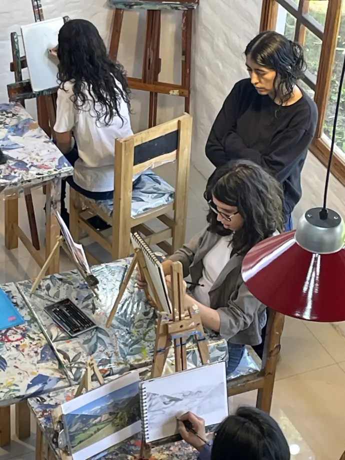 taller de pintura acrilica luz y arte bernal valle de los chillos